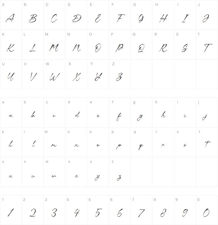 Bristy signature字体