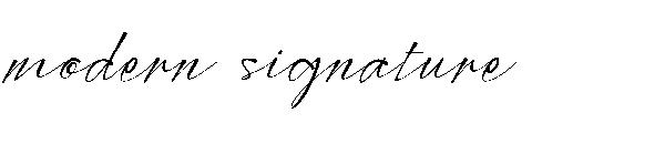 modern signature