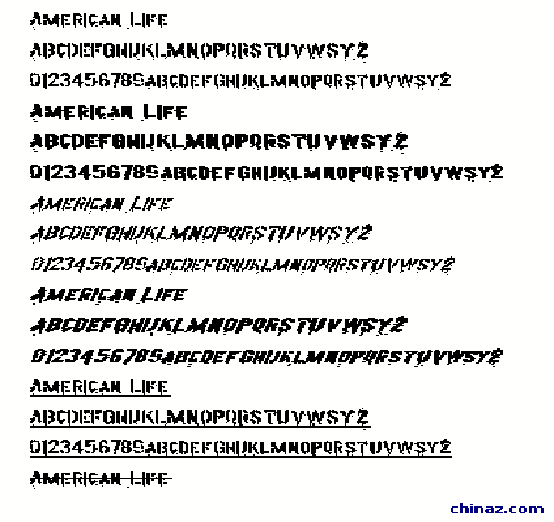 American Life Normal字体