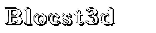 Blocst3d字体