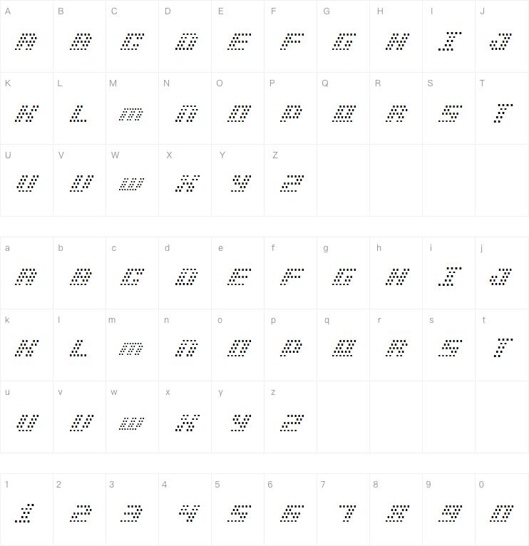 BM pinhole A13字体下载