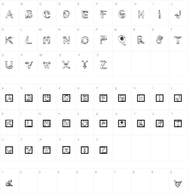 CatsAlphabet字体