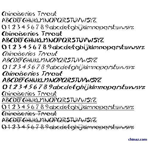 Chinoiseries Tryout字体