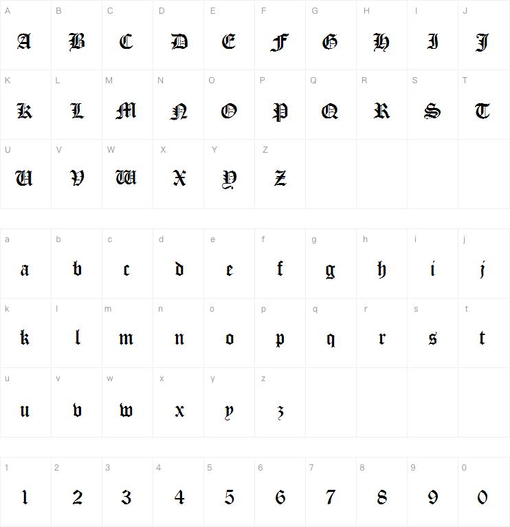 CloisterBlack字体