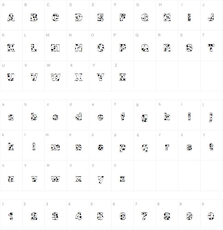 Cowspots字体