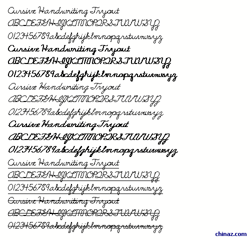 Cursive Handwriting Tryout字体