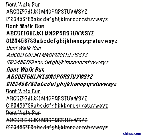 Dont Walk Run字体