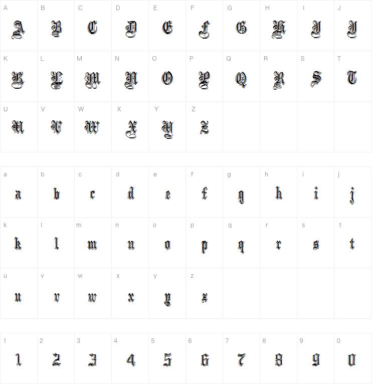 EmbossedBlack字体