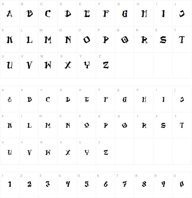 Flat earth scribe字体