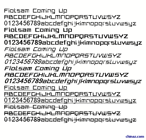 Flotsam Coming Up字体