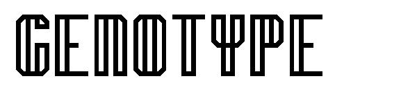GENOTYPE字体
