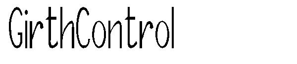 GirthControl字体