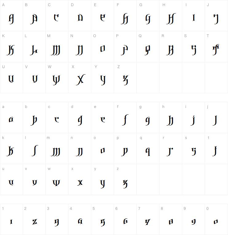 Gothicloveletters字体