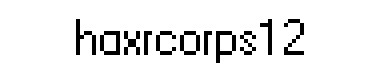 Haxrcorps12字体