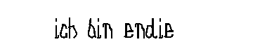 Ich bin Endie字体
