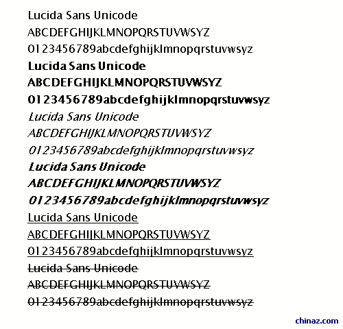 Lucida Sans Unicode字体