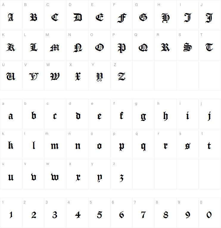 Manuskriptgotisch字体