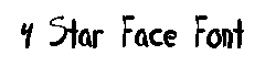 4 Star Face Font