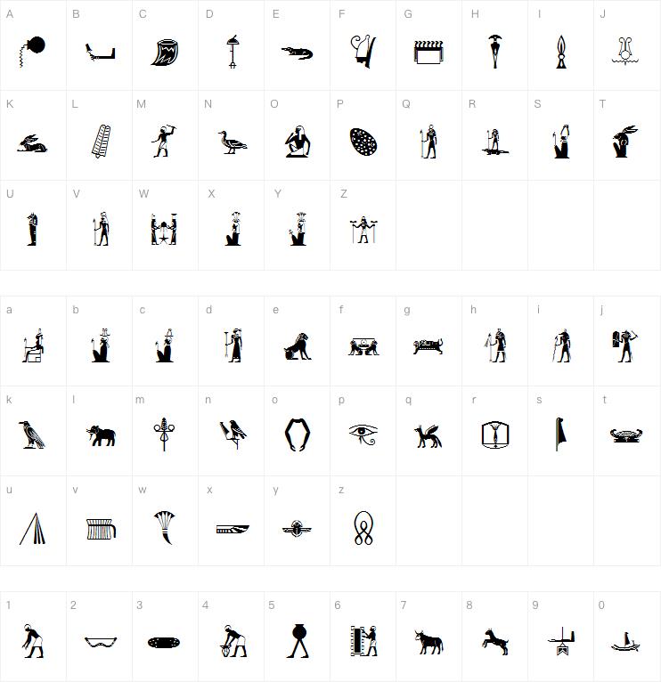Oldegyptglyphs字体