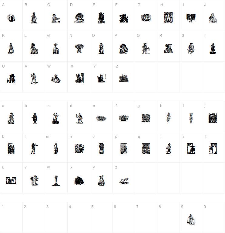 Waswoodcuts字体