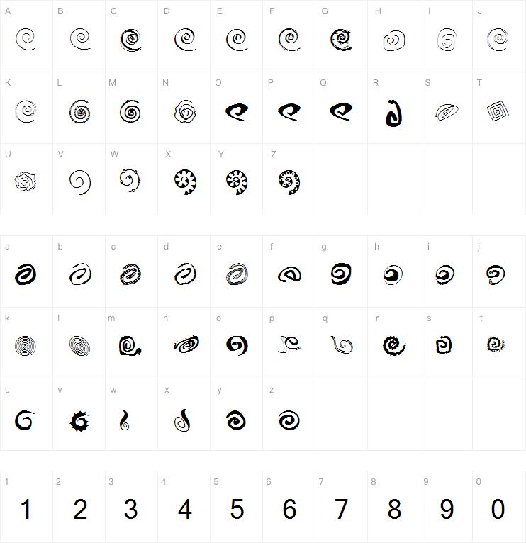 Xspiral字体