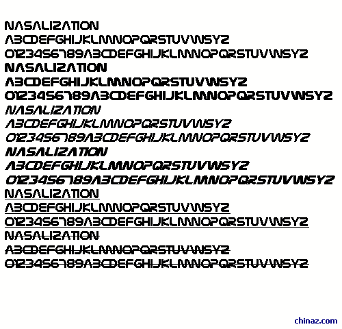 Nasalization字体