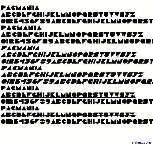 Pacmania字体