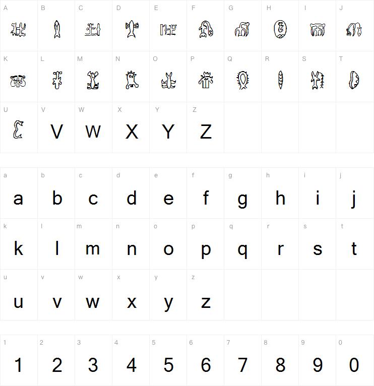 Rongorongoglyphs字体