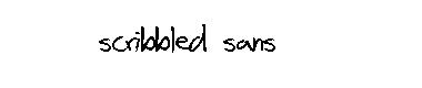 Scribbled sans字体