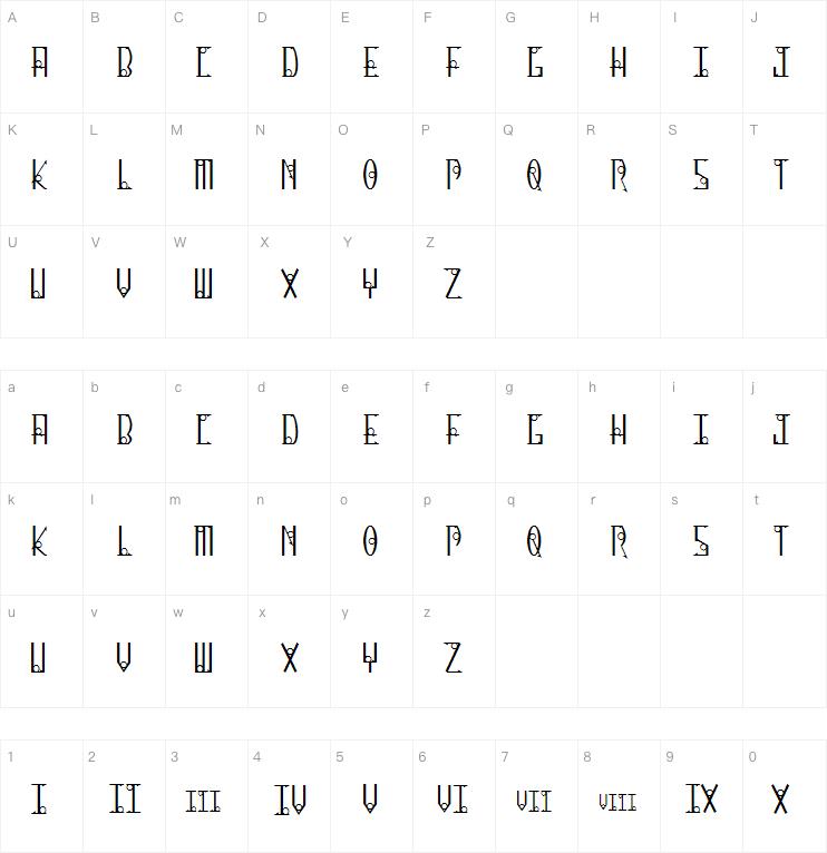 Thirteen 0 clock字体