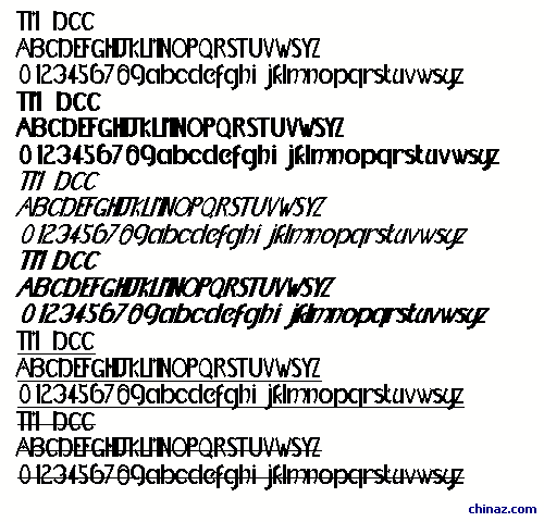 TM DCC字体