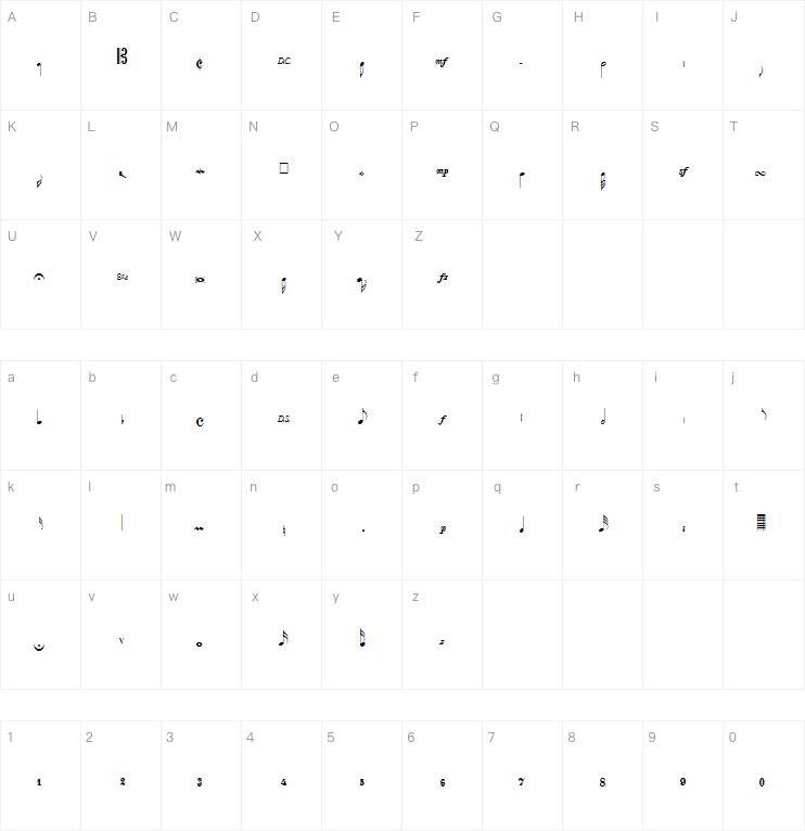 MusicalSymbols字体