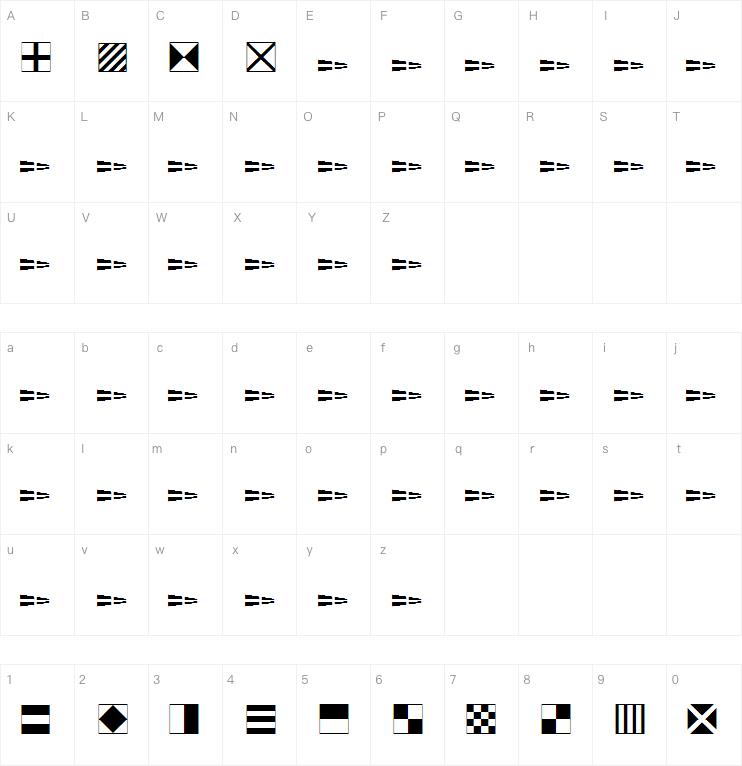 NauticalFlags字体