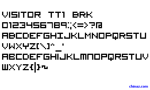 Visitor TT1 BRK字体