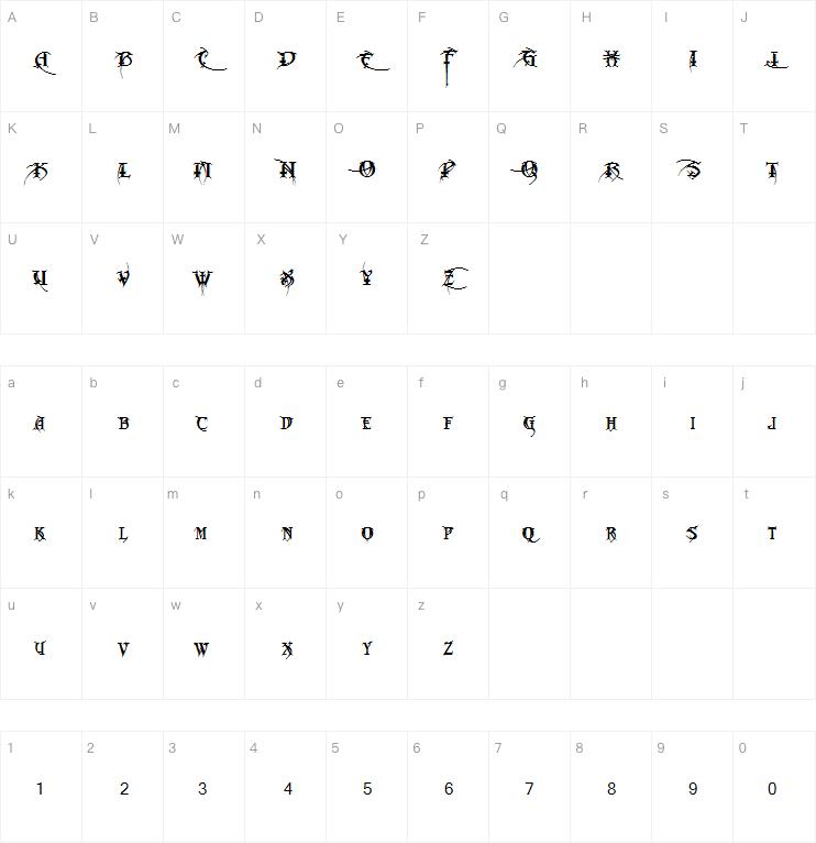 metal字体