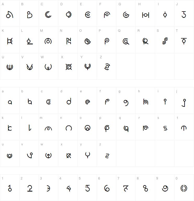 alien_lines字体