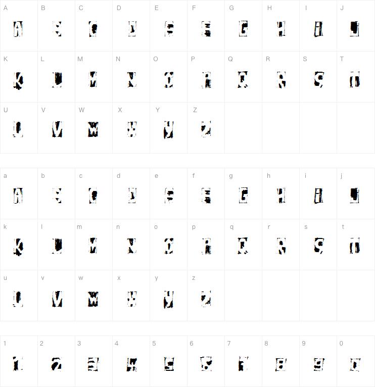 handnegativ字体
