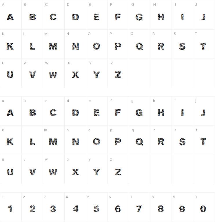 Mosaic leaf字体