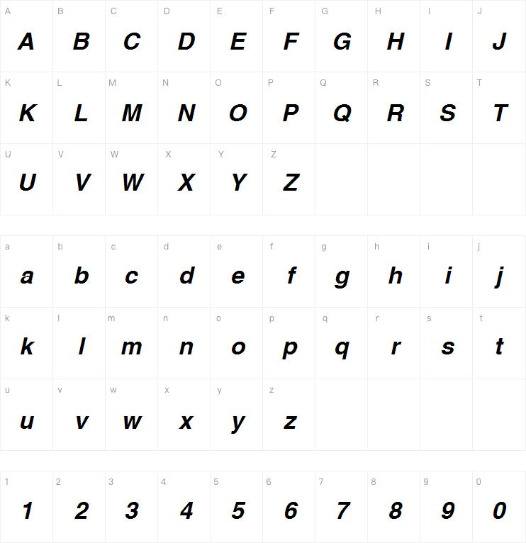 Helvetica Cryillic字体