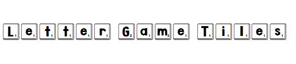 Letter Game Tiles字体