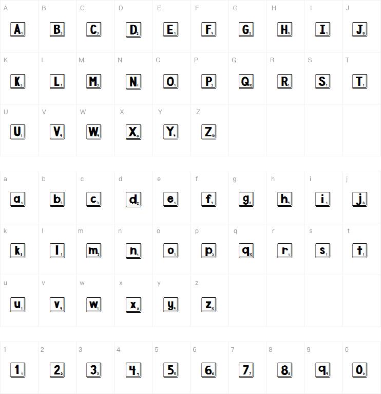 Letter Game Tiles字体