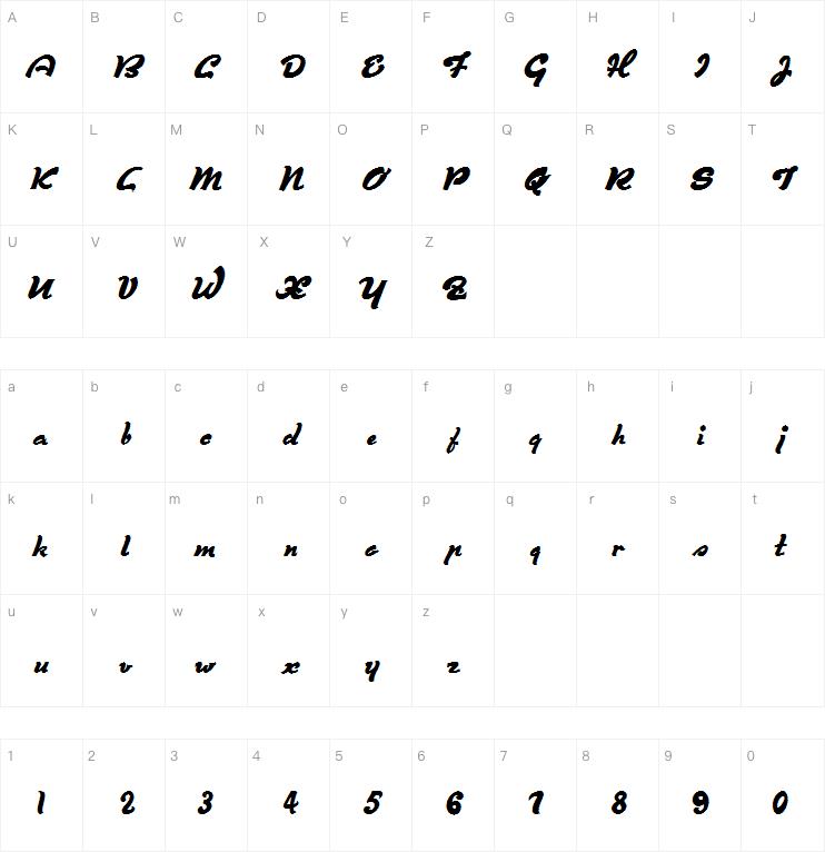 Derniere Script字体