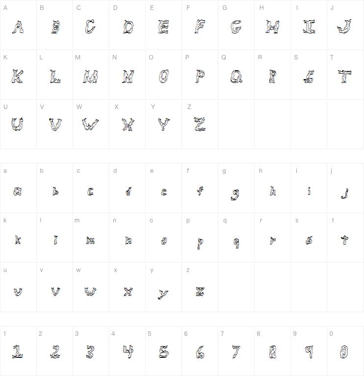 fire wood字体