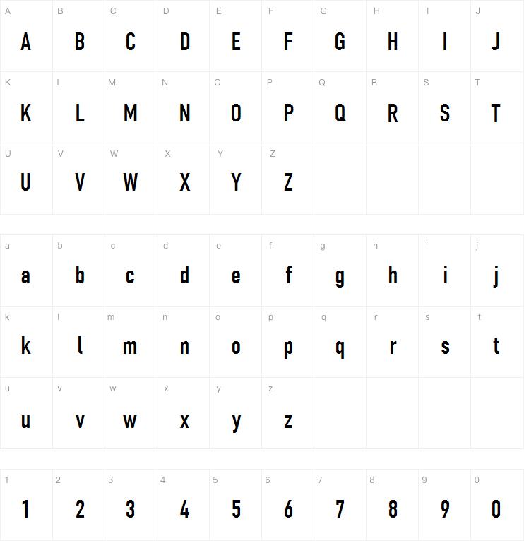 DINCondensedC字体