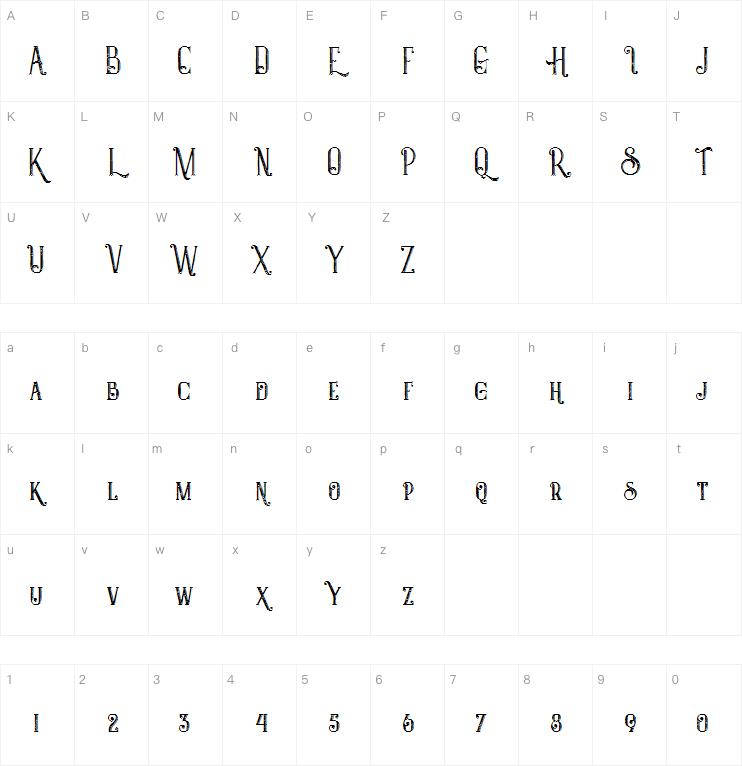 CastileInlineGrunge字体