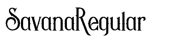 SavanaRegular字体