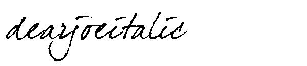dearjoeitalic字体
