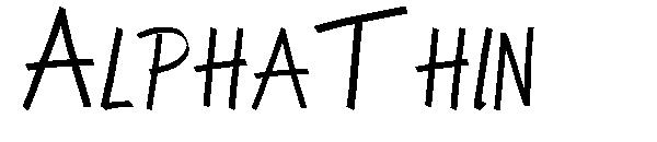 AlphaThin字体