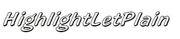 HighlightLetPlain字体