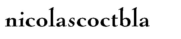nicolascoctbla字体
